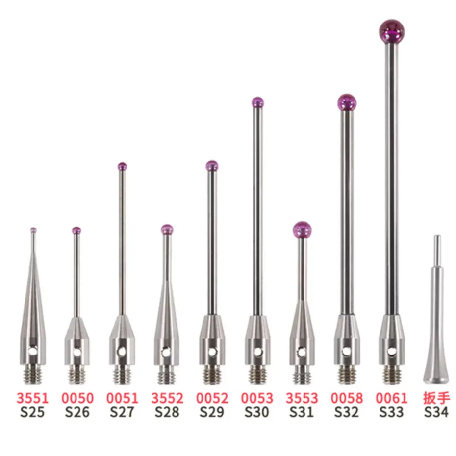 M2M3 Renishaw Coordinate Measuring Needle Three Dimensional Measuring Head Ruby Measuring Needle 0.5/1.0/1.5/2.0/3.0