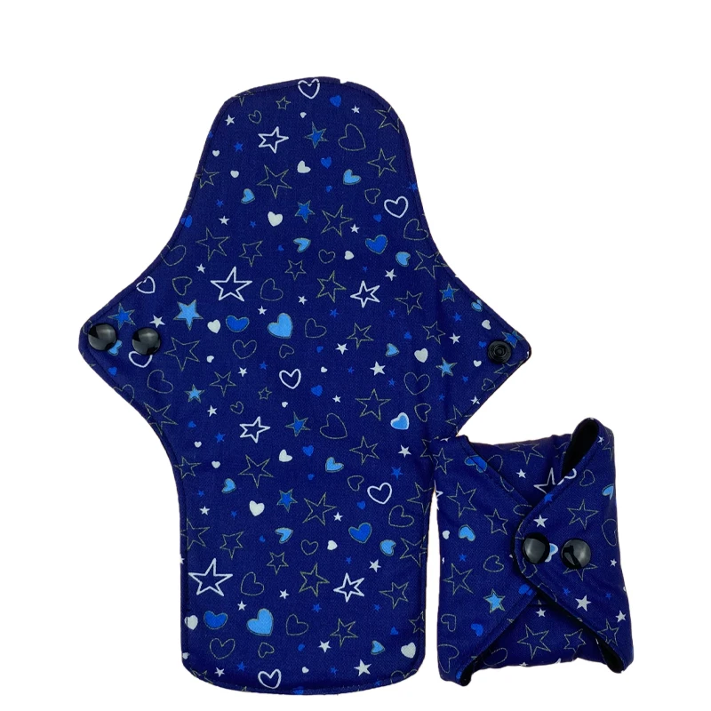 

18*20cm Washable Cotton Menstrual Gasket Lady Mom Reusable Postpartum Nursing Pad Absorbent Hygiene Napkin Love Hearts Stars