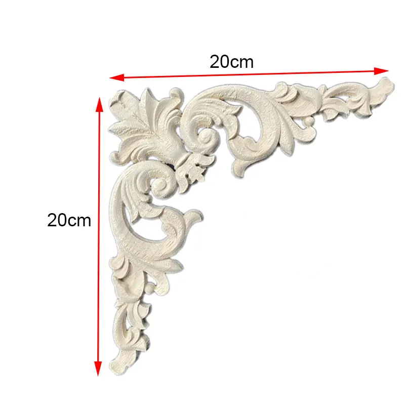 4 pçs madeira esculpida applique móveis artesanato decoração para casa acessórios de decoração estatueta em miniatura acessórios de decoração para casa