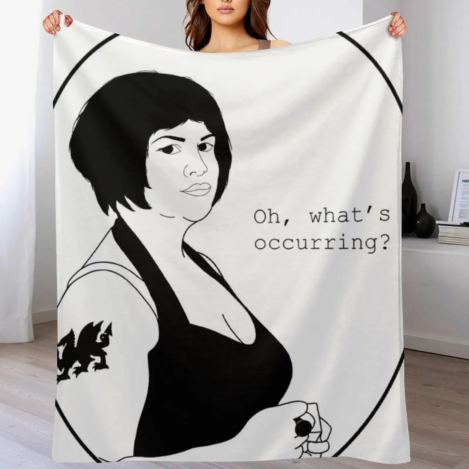 

Oh, what's occurring - Nessa Gavin & Stacey Line art Throw Blanket for babies Sofa Quilt Sofa Throw Bed covers Blankets