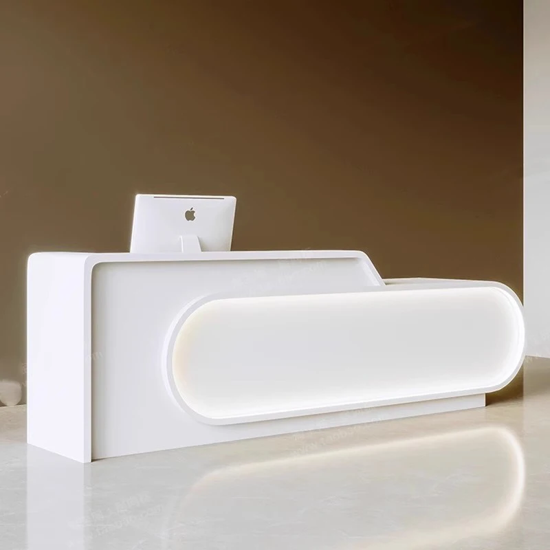 مكاتب استقبال حديثة وفريدة من نوعها، مكاتب استقبال زاوية بسيطة جمالية وبسيطة، تصميم أثاث Escritorio الأوروبي العصري