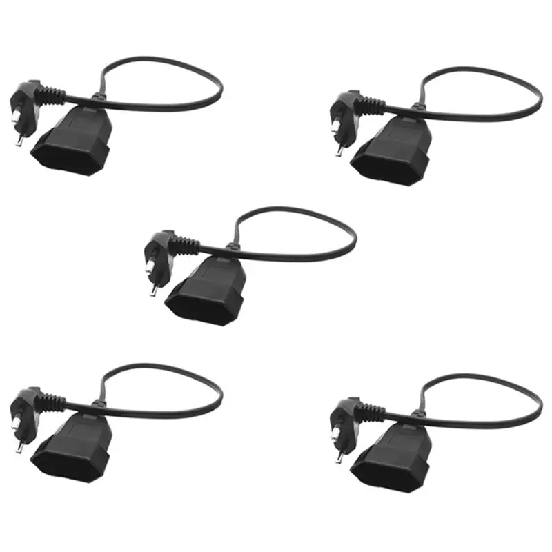 Superior-5X Europea 90 Degree Male Plug To Female Socket Power Extension Cable For PC Computer PDU(0.)