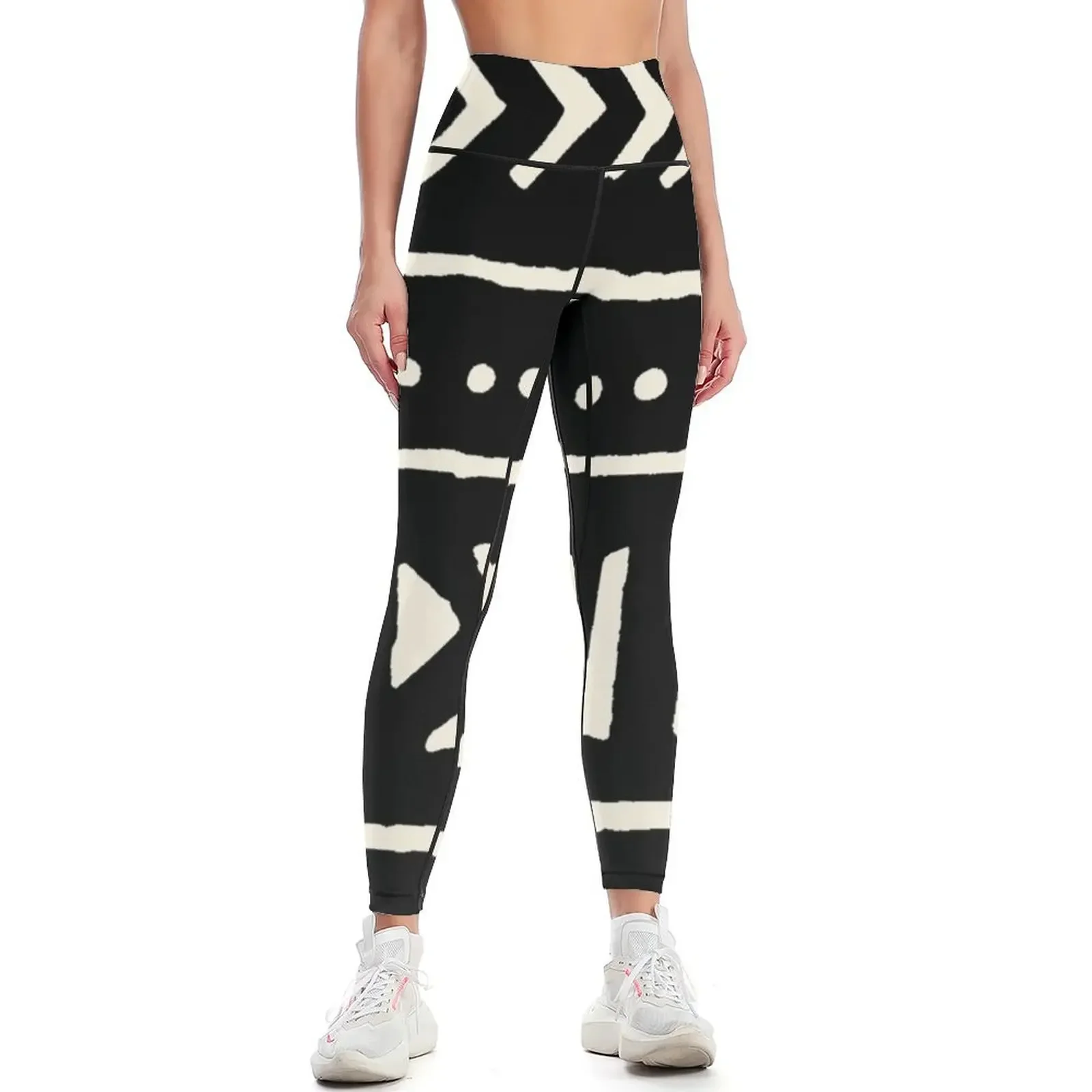 

african mud cloth black and white Leggings sport legging Fitness woman Women's push up Womens Leggings