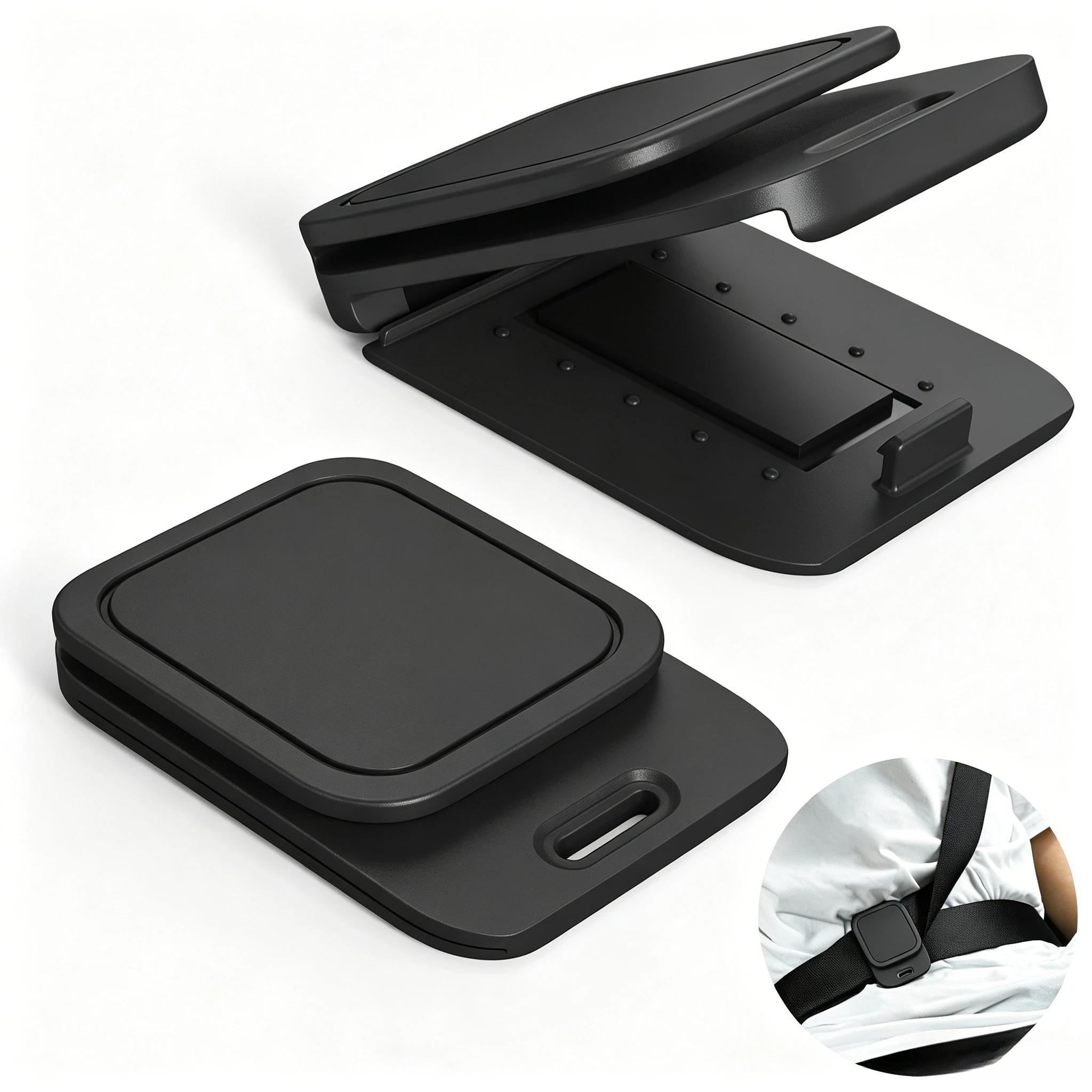 Upgraded Anti Neck Chafing Car Seatbelt Adjuster Clip Universal Non-Slip Easy Install Positioner for All Ages Car Accessories