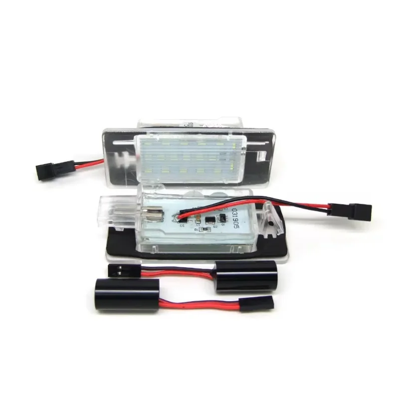 For Opel Vectra C Estate 2002 2003 2004 2005 2006 2007 2008 2pcs CANbus White LED License Plate Lights Car-Styling Number Lamps