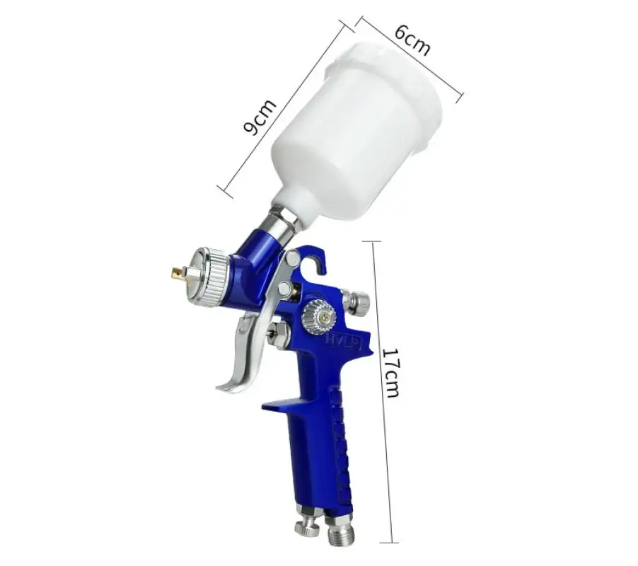 HVLP Mini Gun with 0.5/0.8/1mm Nozzle and Air Regulator, Portable Professional Spray Gravity Spray Gun, DIY Spray Paint Kit