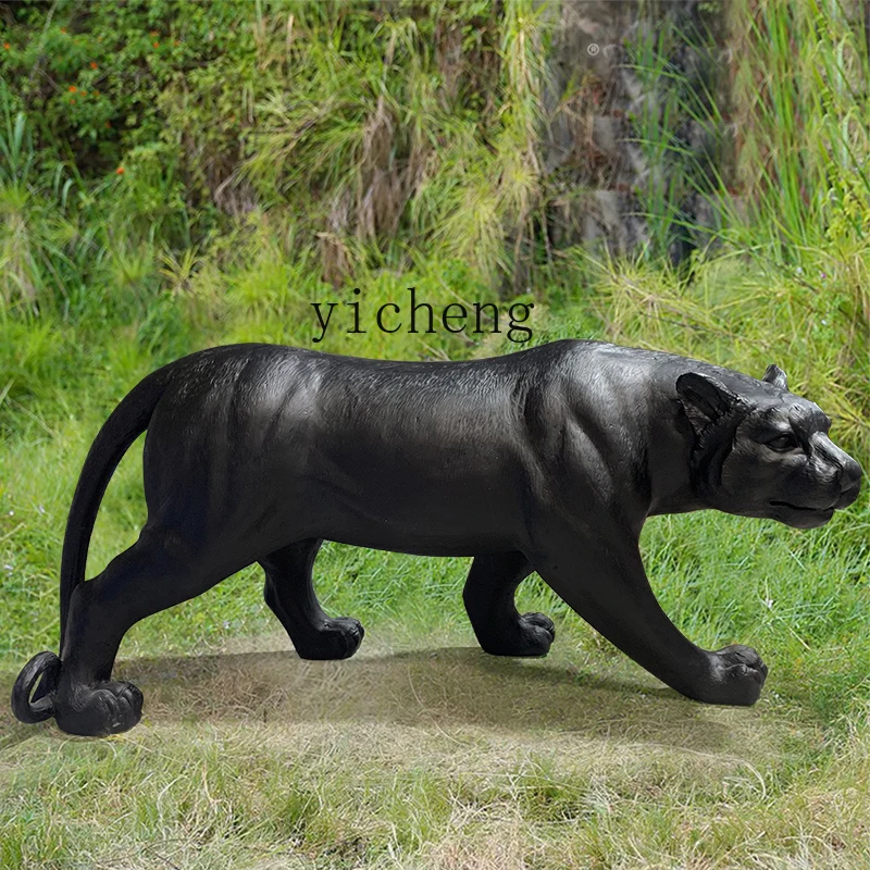 YFY  outdoor simulation large snow leopard sculpture fiberglass landscape animal model decorative ornament