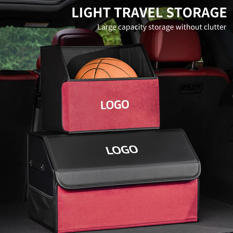 Car Trunk Boot Organiser Storage Folding Large Capacity Storage Box For Audi Q5 Q7 Q3 A3 A4 A6 A5 A1 A8 Q8 Q2 A7 Quattro TT S3