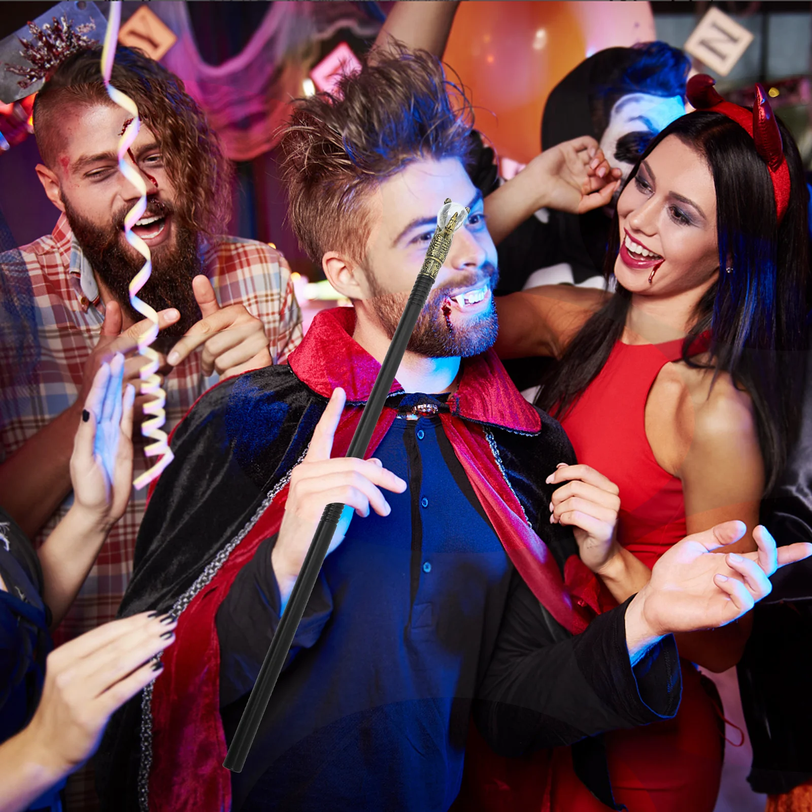 

Claw Punk Style Walking Cane Halloween Cosplay Prop Decorative Party Supply Accessory Halloween Walking Stick