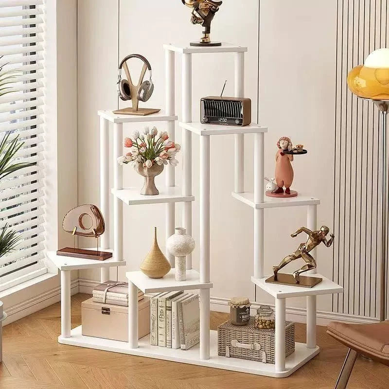 White Support Plant Shelf Tree Vertical Tower European Style Flower Stand Large Ladder Soporte Para Plantas Garden Furniture