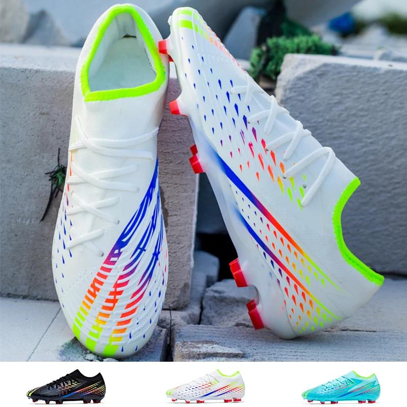 Original Mens Soccer Shoes Professional Football Shoes for Kids Outdoor Non Slip Grass Training Sneakers Futsal Shoes 2024