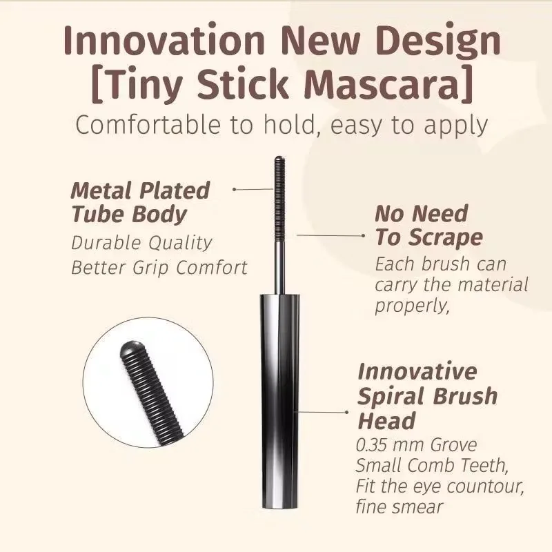 Judydoll 3D Curling Wimperijzer Mascara, Zwart en Bruin, Curling & Verlenging, Langdurige Formule, Waterdicht, Veegvast
