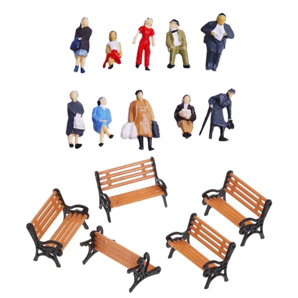 

29 шт. мини-смешанный поезд миниатюрные люди HO OO: 87 диорамы 1:75