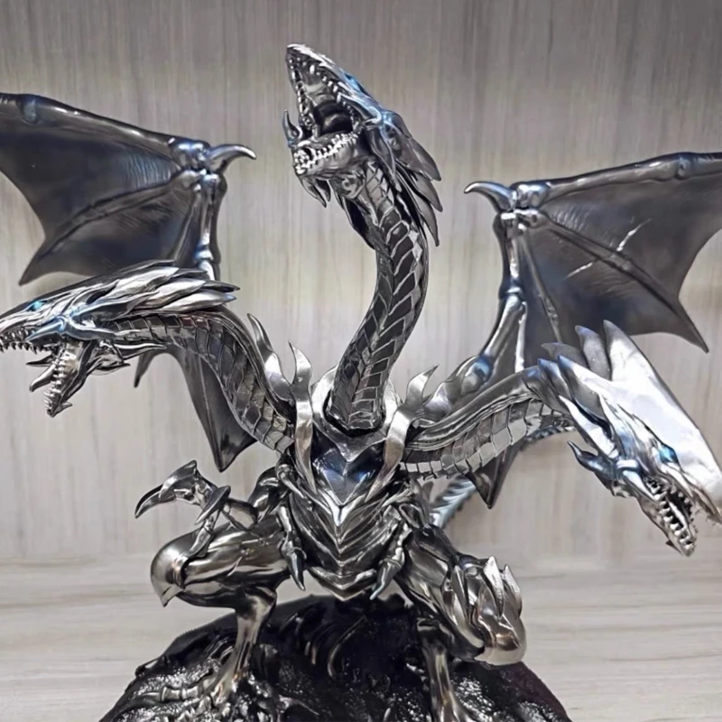 

25cm Yu-Gi-Oh Figure Blue-Eyes White Dragon Figures With Light Pvc Statue Model High Quality Collections Desk Decora Toys Gifts