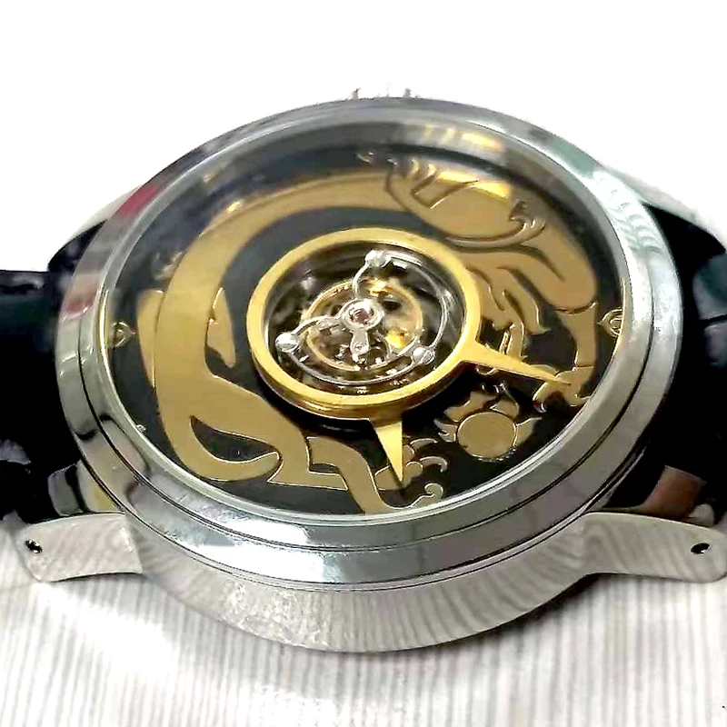 Center tourbillon movement mechanical watch mechanical watch dragon Chinese Loong Totems