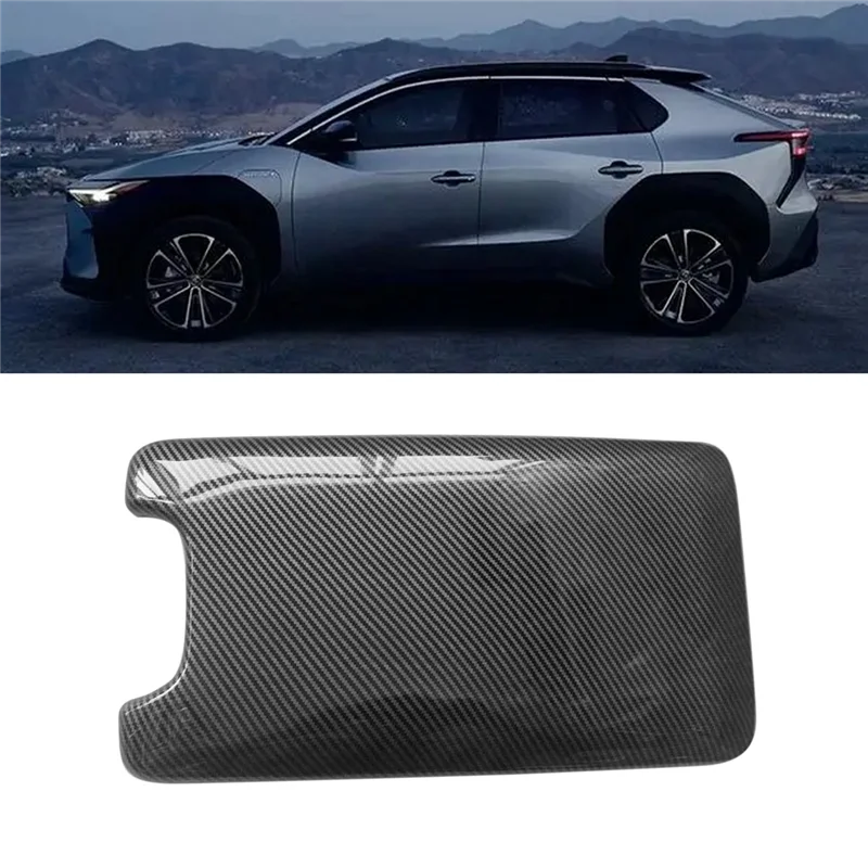 Car Carbon Fiber ABS Center Console Armrest Box Panel Sticker Cover Trim Car Styling Fit for Toyota BZ4X Pro 2022