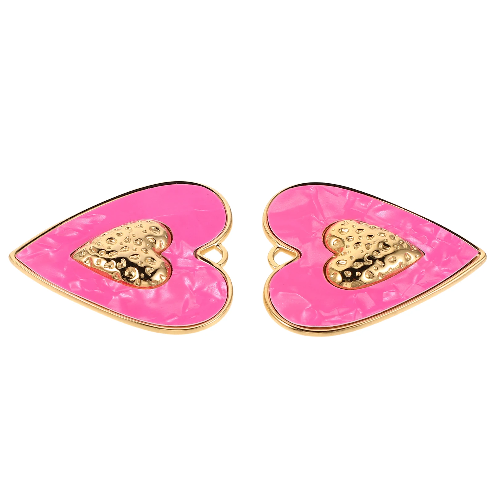 

2pcs Heart Pendant Charms Stainless Steel Large Love Pendants Jewelry Making Diy Accessories Women Valentine'S Day Gift
