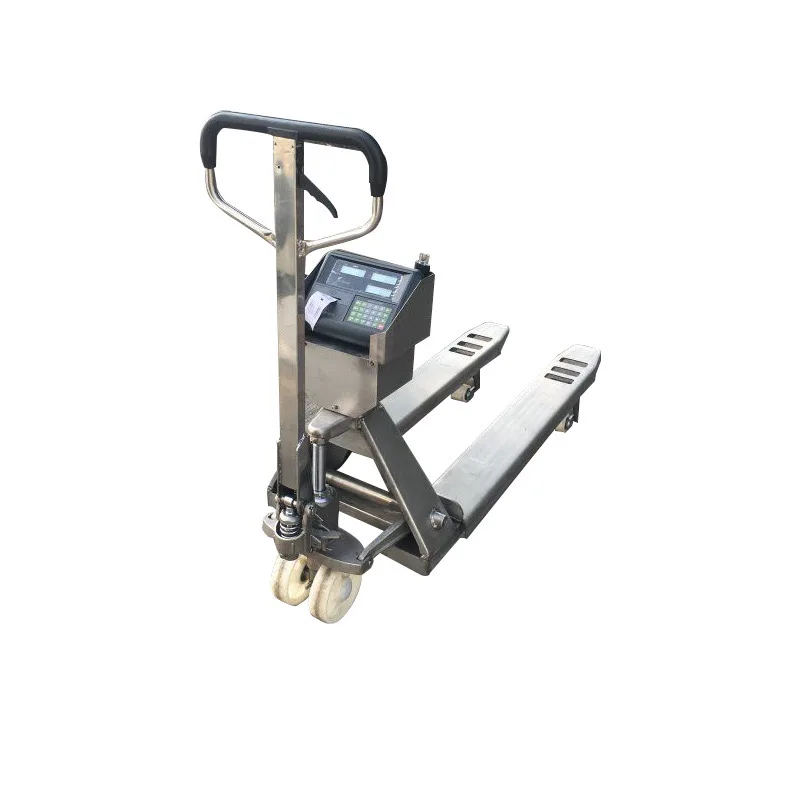

Veidt Weighing Stainless Steel Pallet Scale Manual Pallet Jack Pallet Scale with 2000kg Digital Hand Operated Lift Truck Scale
