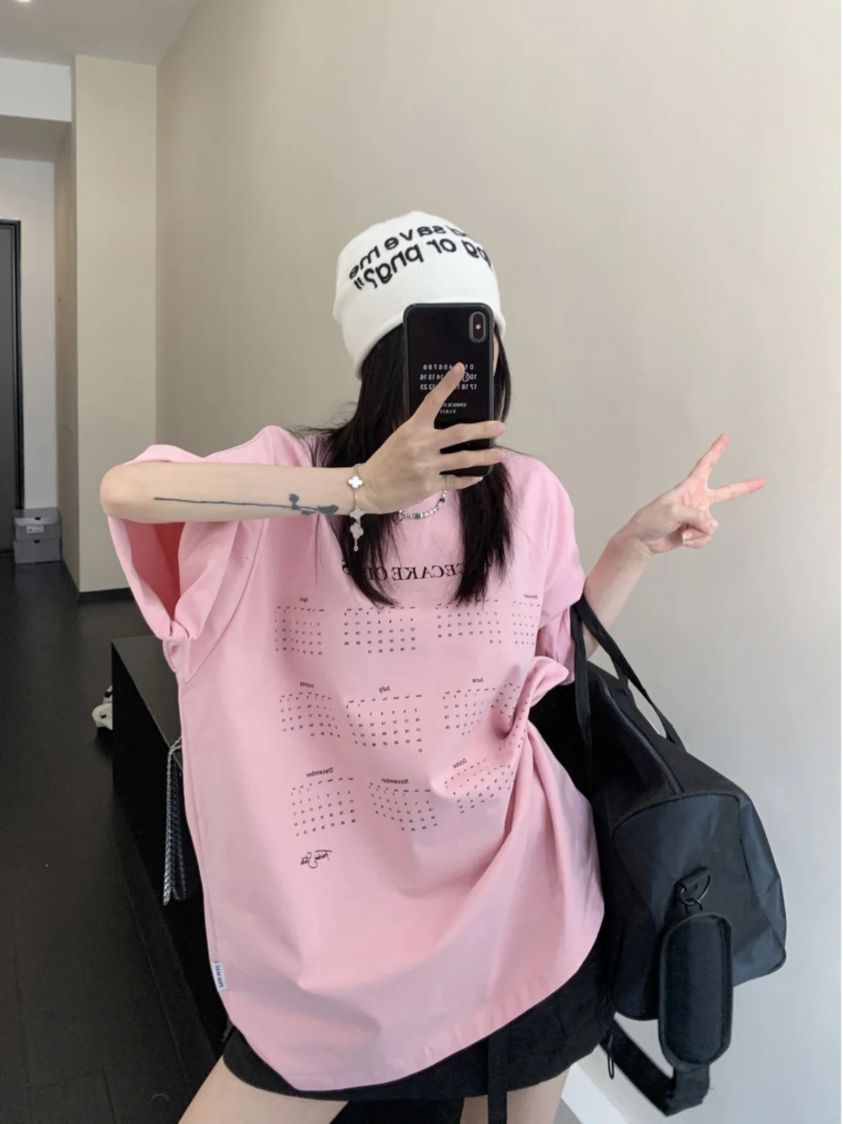 

Шикарная летняя хлопковая футболка, свободная повседневная женская футболка оверсайз с принтом, круглый Ne Regular Fit с текстовым узором