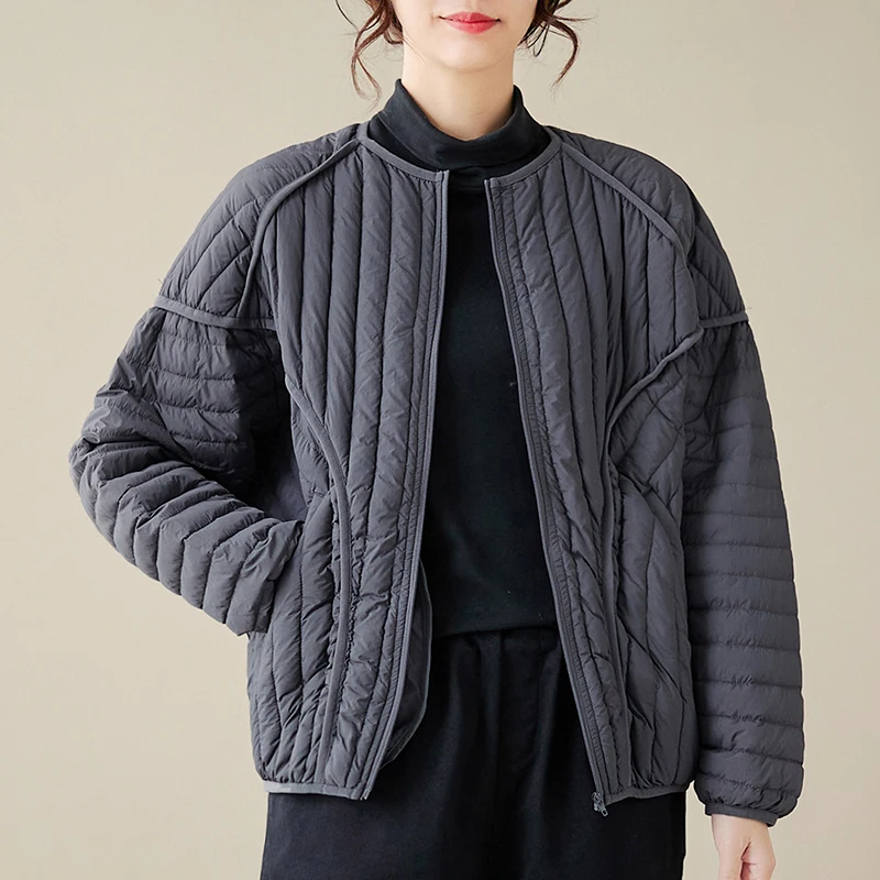 Lightweight Short Puffer Jacket Women's Original Design Large Size Warm Outerwear Autumn Winter Small Stature Women's Coat