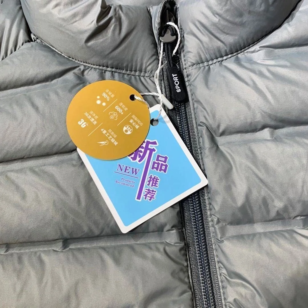 Pure Color Men's down Cotton Jaet Durable Water-Resistant 600 Fill Power Winter New Sle ort Length Not Hooded ...