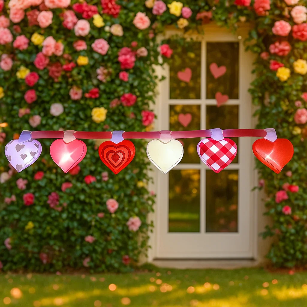 

Наружное надувное украшение «Любовь» 4,5 м/15 футов, комбинированный двор на День святого Валентина, романтический встроенный светодиодный светильник, декор для сада