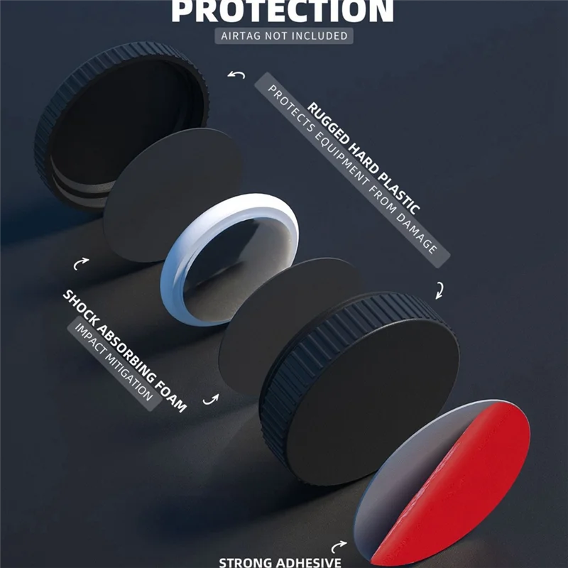 ABMF-For  Airtag Holder Case With Adhesive Sticker For Mountain Bike Anti-Lost GPS Location Case, Easy Install Easy To Use