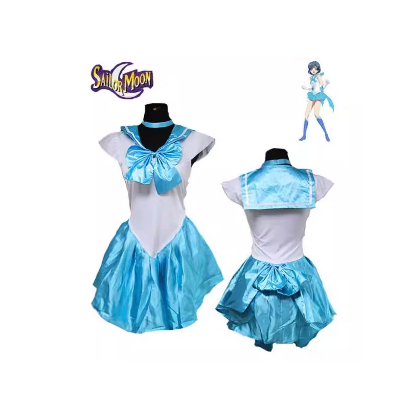 Pretty girl warrior costume, earth cute firefly cosplay 1st generation sailor costume, anime cosplay, water ice moon set view 3