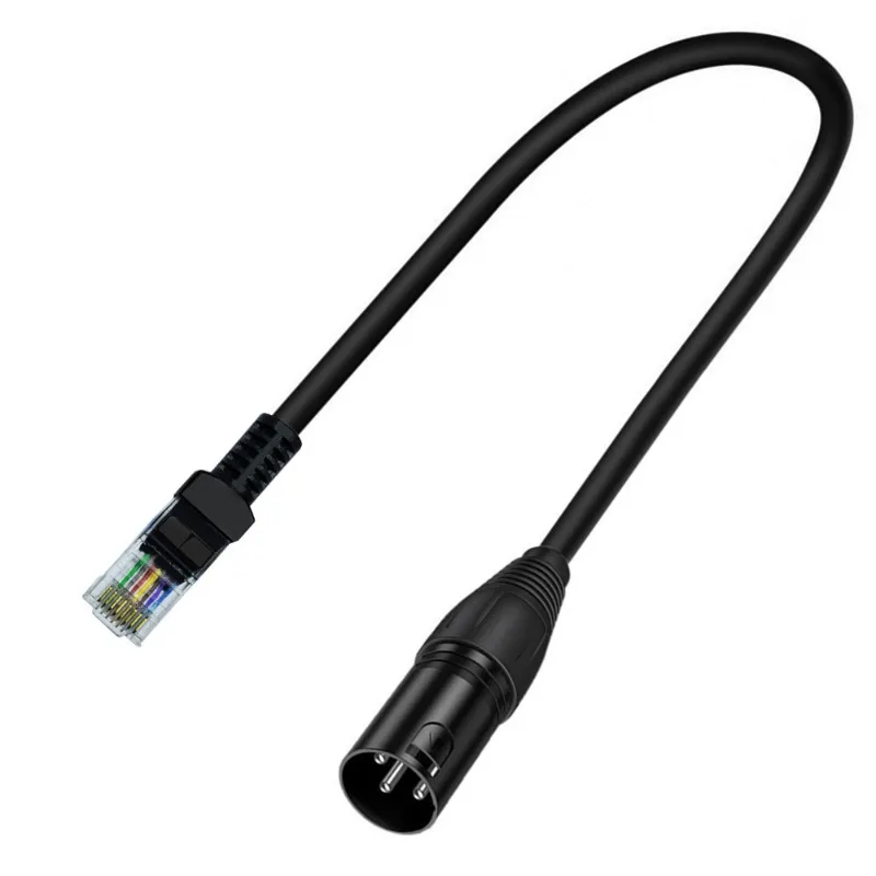 XLR 3pin Male &  Female To RJ45 Male Network Connector Extension Cable for Cat5 Ethernet for DMX-CON Controller Series
