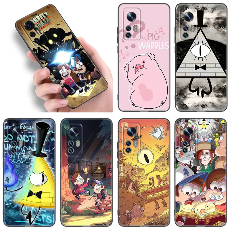 Gravity Falls Anime Black Silicone Phone Case For Xiaomi Mi 9 SE 8 10T 11 12 13 Lite 9T 11T 12S 12T 13T 14 Pro 5G NE 11i 12X