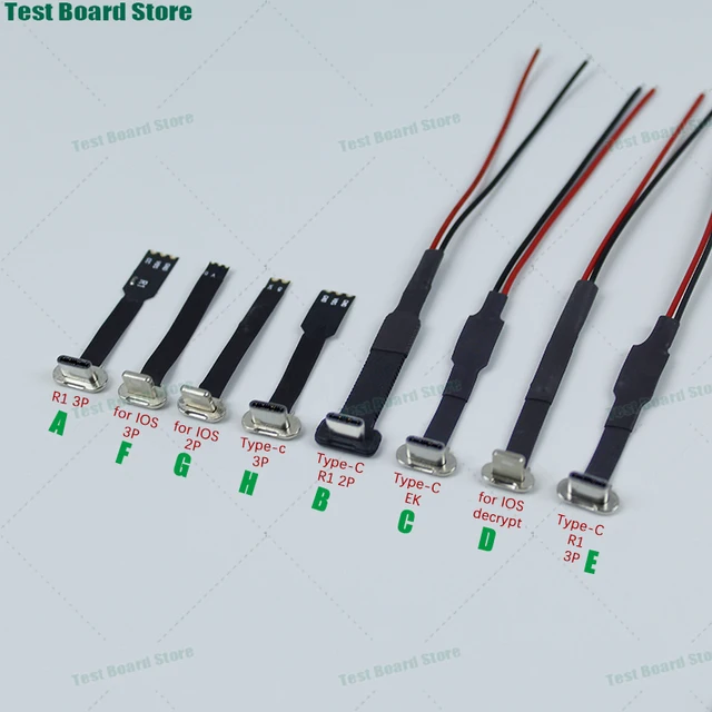 1 szt. Złącze Type-C typu light connector FPC R1/EK 3P/2P miękki płaski kabel męski szybkie ładowanie przedłużacz do IOS