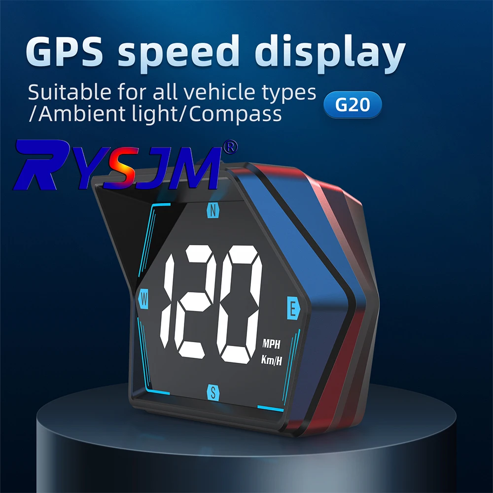 G20 High-Definition Car Head-Up Display Speedometer with HD Driving Projection Switchable KM/H MPH GPS HUD