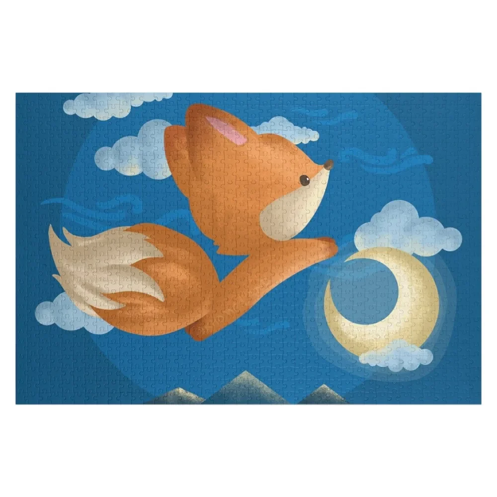 

Fox Jump Over the Moon Jigsaw Puzzle Photo Personalized Gifts Woodens For Adults Puzzle