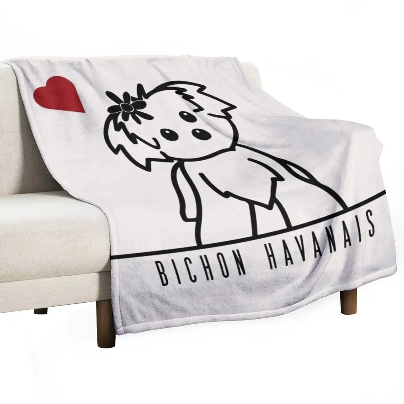 

BICHON HAVANAIS Throw Blanket Bed Fashionable Loose sofa bed Blankets