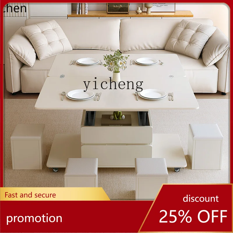 

Многофункциональный подъемный складной обеденный стол ZML для небольших квартир, простой журнальный столик-трансформер для гостиной