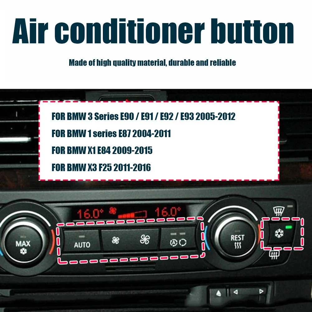 Air Volume Control Panel Internal Circulation Button Air Conditioning Wind Volume Button for BMW 1 3 Series E90 E91 E92 E93 E87