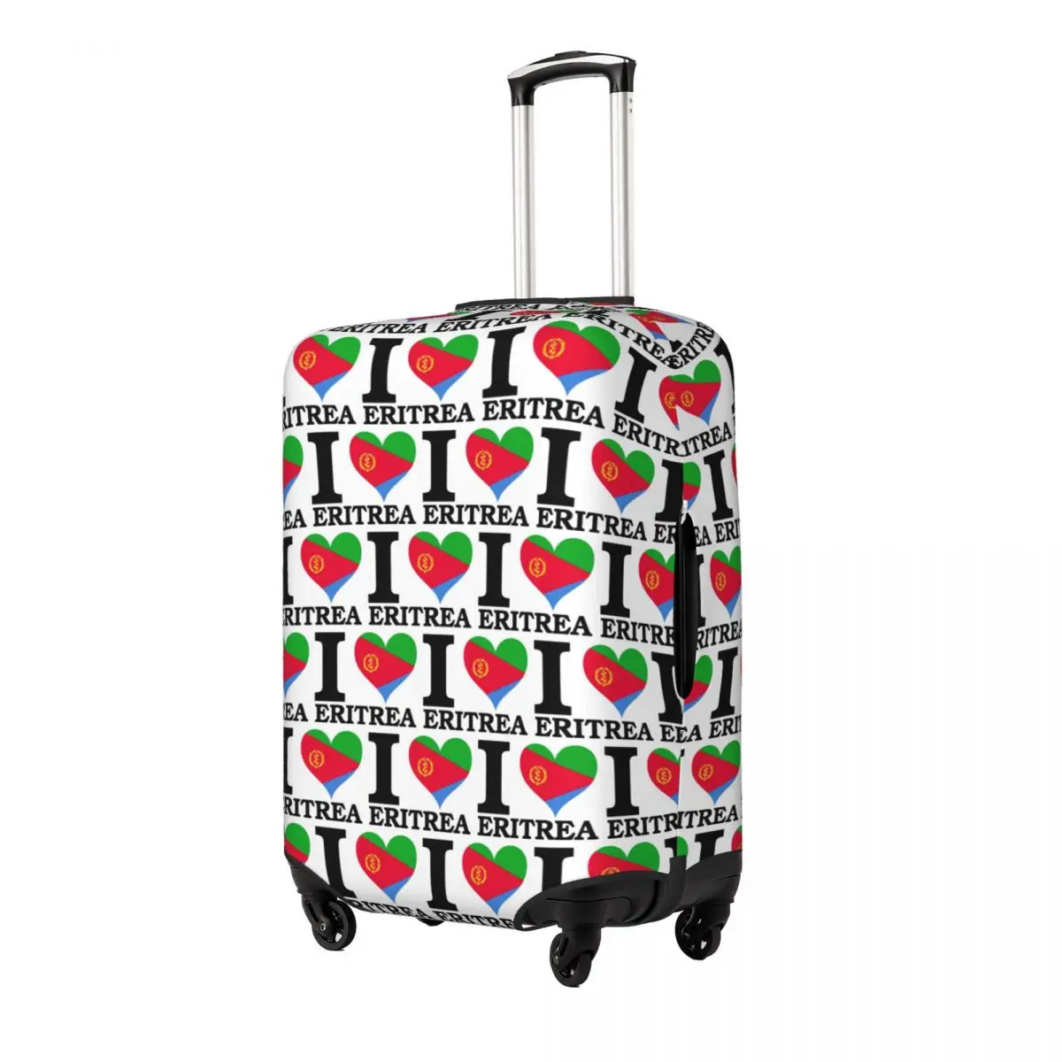 

Flag Of Eritrea Suitcase Cover Protection Elastic Travel Luggage Protector Covers for 18-32 Inch