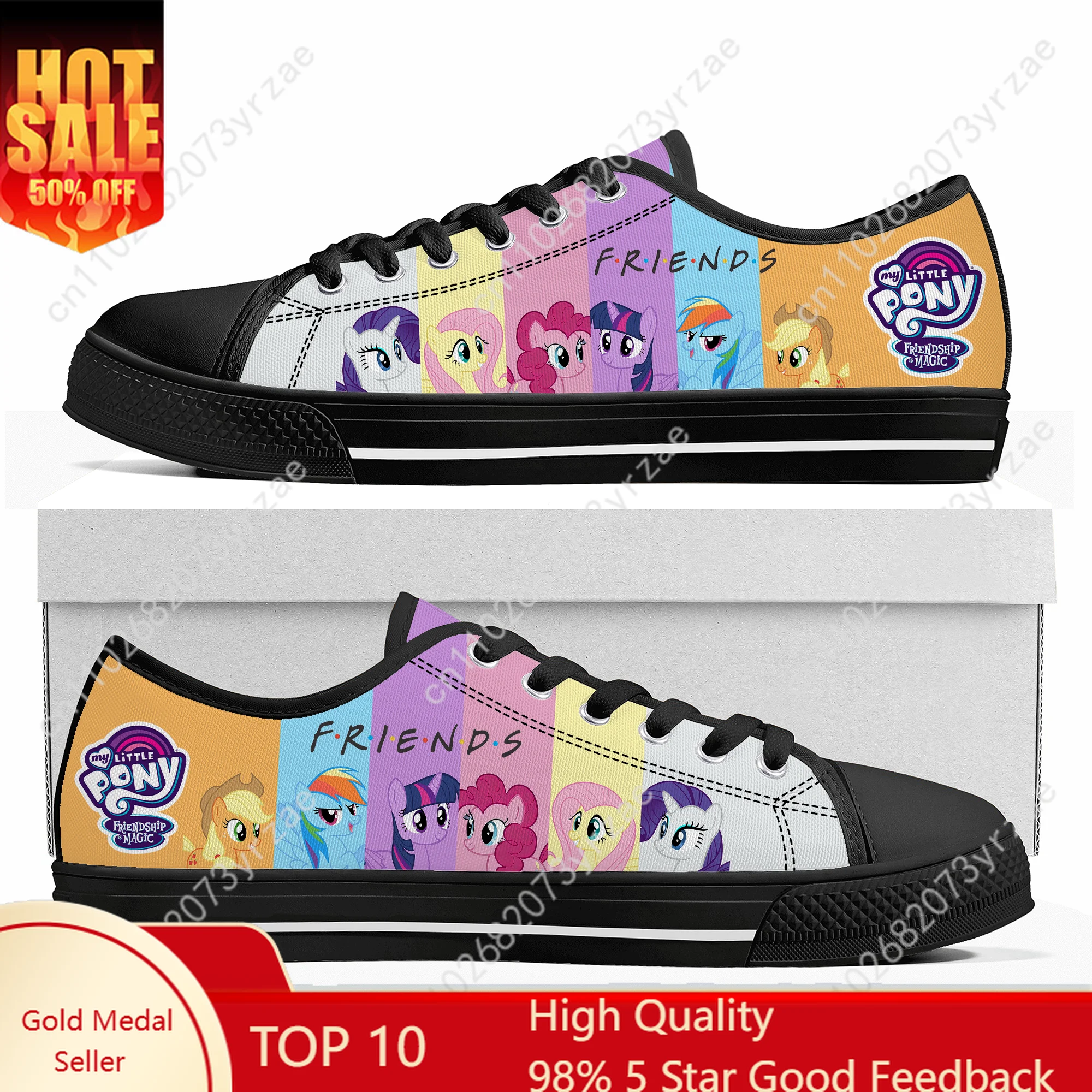 

My Little Pony Low Top Sneakers Mens Womens Teenager Casual Shoes friends Fashion Comfortable shoe Custom Sneaker