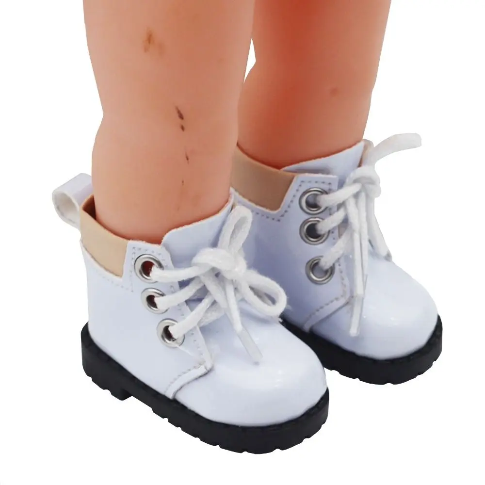 1 Pair Boots Shoes PU Leather 20cm Cotton Shoes Casual Wear Cute PU Leather Shoes Creative Lightweight 20cm Leather Boots DIY