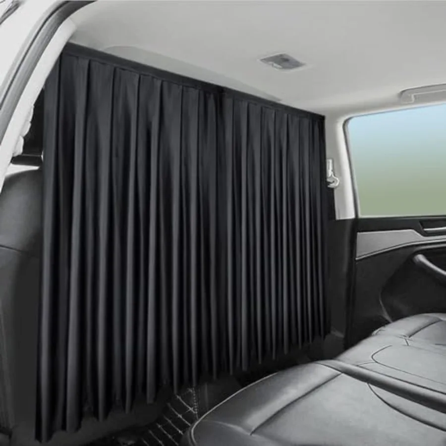 

Car Rearseat Divider Curtains Blackout Privacy Protection Curtain Automotive Space Divider Universal for Max 55inch Interior Wi