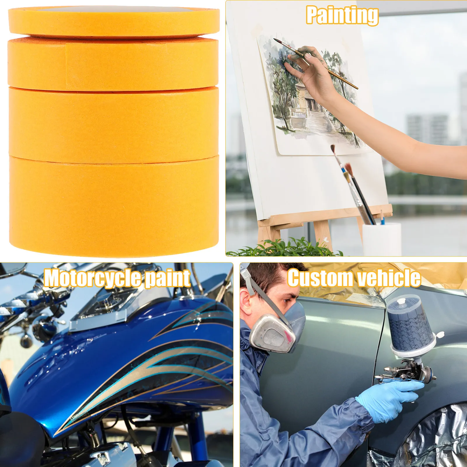 4 Rulo İnce Boya Bandı, 6 mm, - Masking Tape Thin incelemesi ve fiyatı
