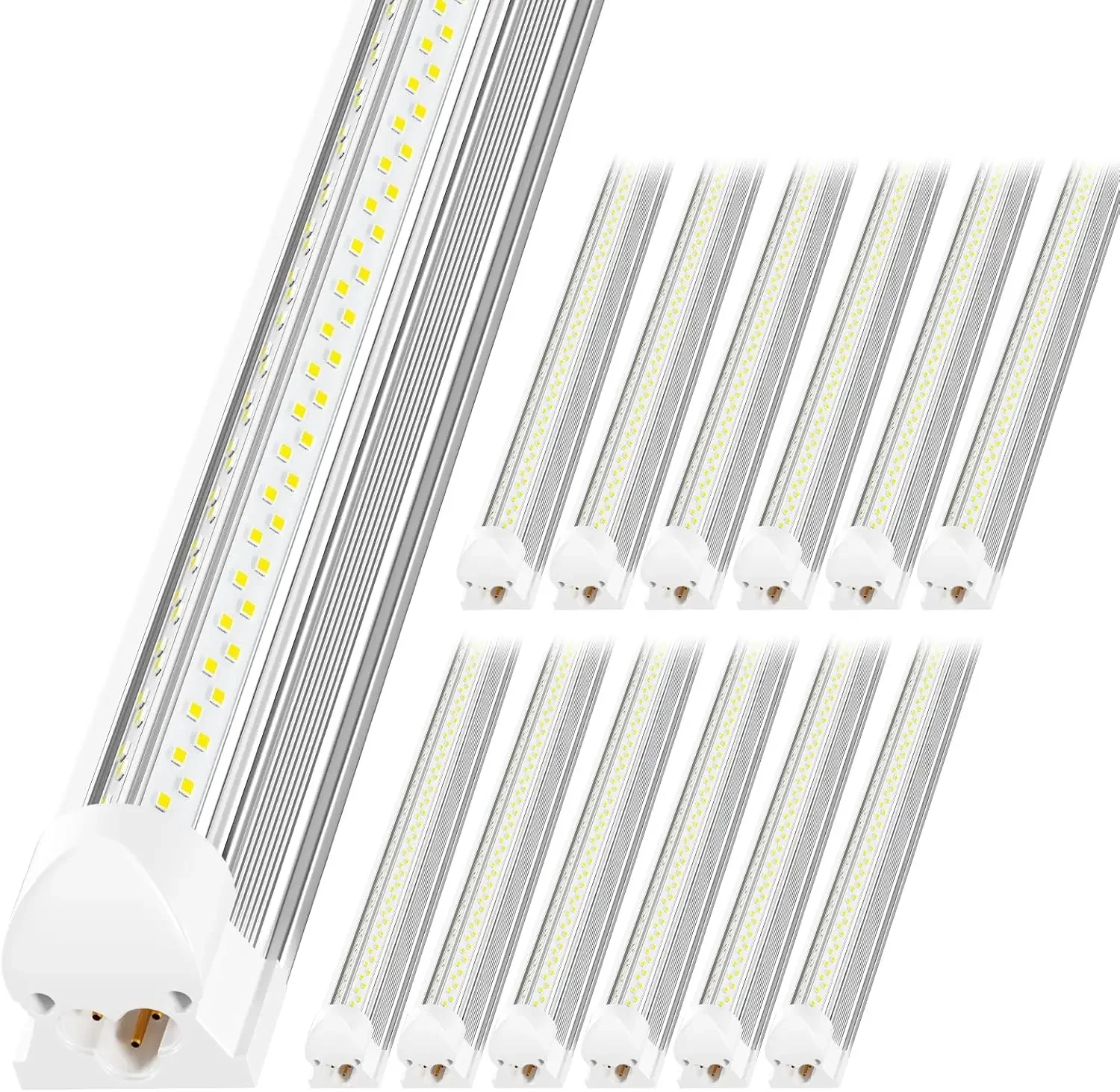 Shop Light 4FT, 6000K 50W 7500Lm Linkable Utility Ceiling Light Fixture, 4 Foot T8 Integrated LED Tube Lights, V Shape High Outp