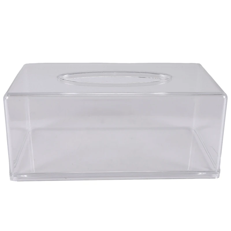 

Acrylic Tissue Box With Lid Rectangle, Face Tissue Box, Transparent Napkin Storage Box, Suitable For Bathroom, Kitchen