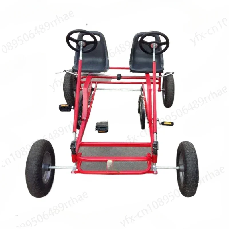 Plastic Four Wheel Heavy Duty Adults 4 Wheel Pedal Go Cart