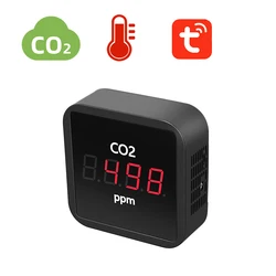 Tuya akıllı WiFi/ZigBee karbon dioksit dedektör sensörü NDIR kızılötesi CO2 sıcaklık ve nem algılama hava kalitesi Co2 metre