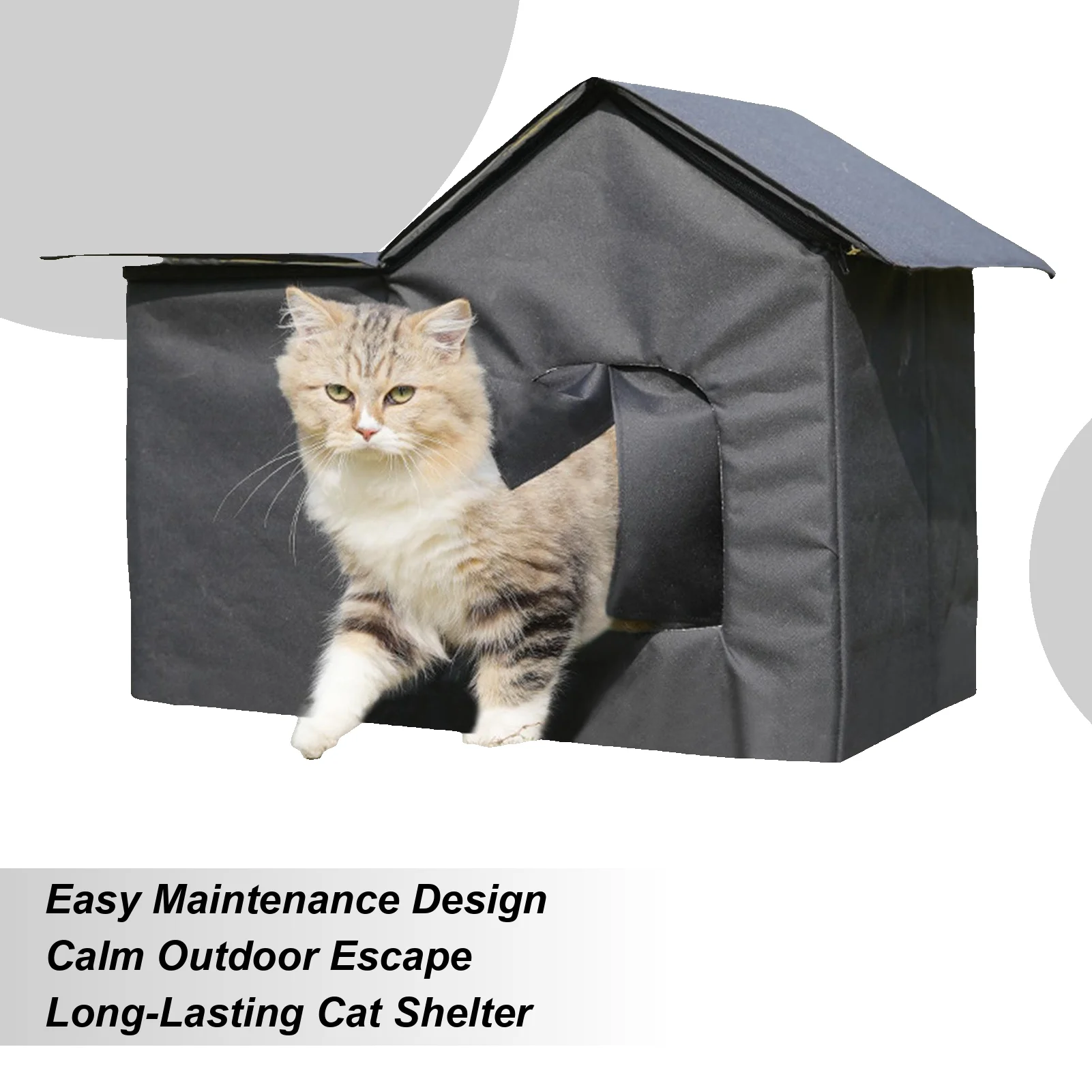 

Уличный кошачий домик на зиму, съемная подкладка, зимняя пещера, уличные домики для домашних животных, устойчивые к атмосферным воздействиям для сада, патио, балкона на заднем дворе