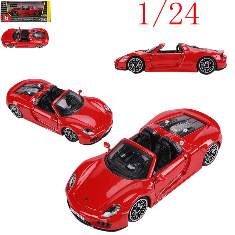 

Литой под давлением масштаб 1/24 ‌ Porsche 918 Spyder Модель автомобиля из сплава, игрушки для мальчиков, подарочные игрушки для детей от 2 до 4 лет, игрушки для детей