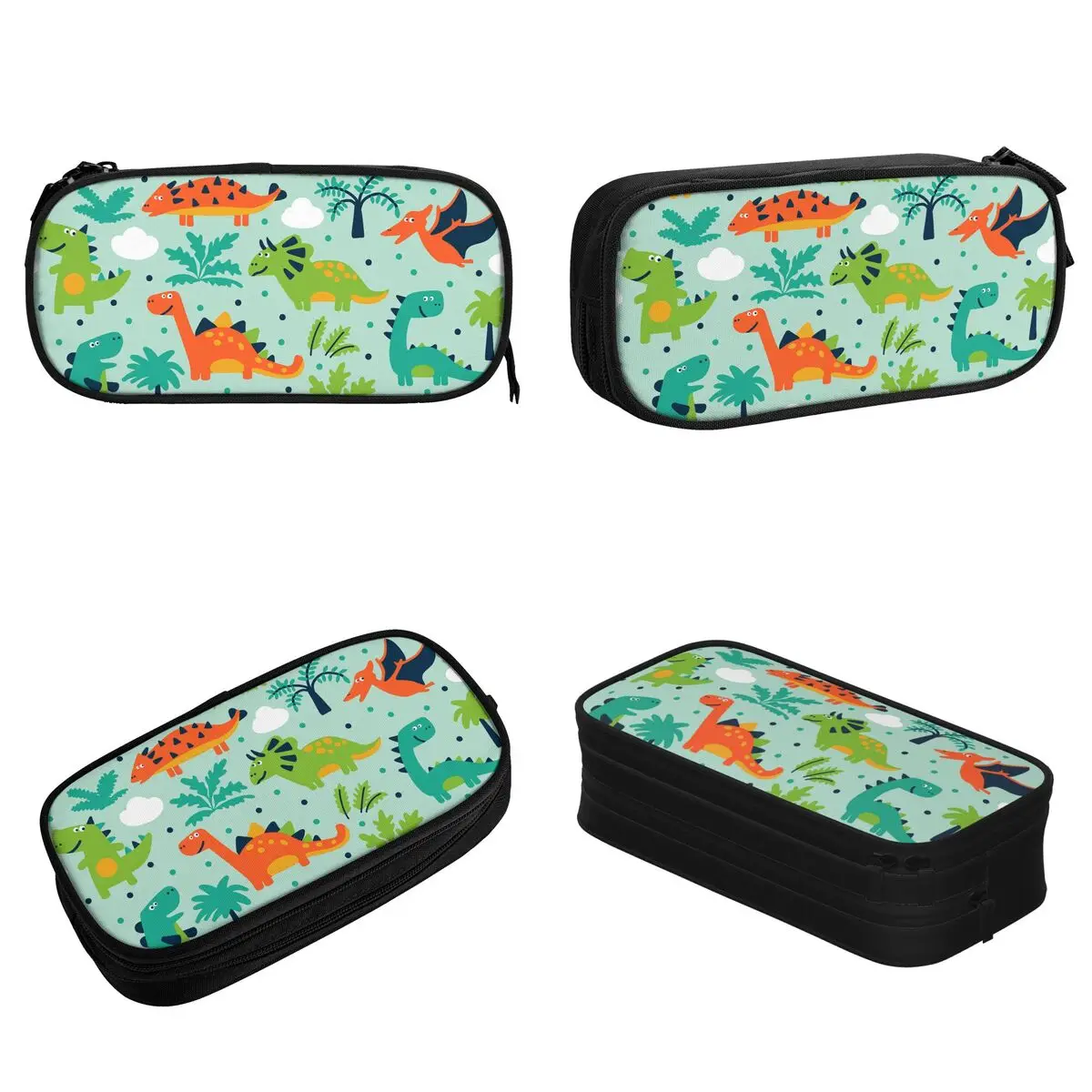 Dinosaur Cute Cartoon Pencil Case Pen Box Pencil Bags Girls Boys Big Capacity Office Zipper Pencil Pouch