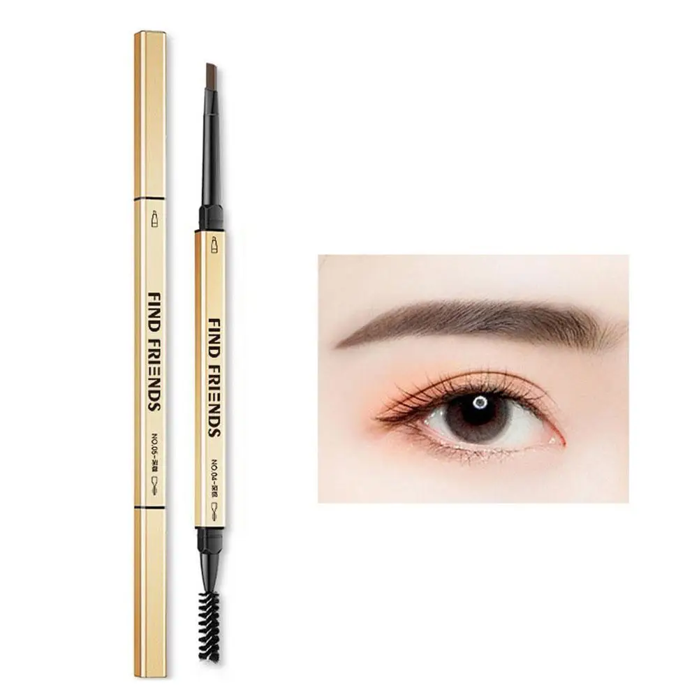 Double Eyebrow Pencil Automatic Rotation Golden Long Coffee Makeup Gray Eyebrow Pen Lasting Brown Black Pencil Waterpr Z9v2