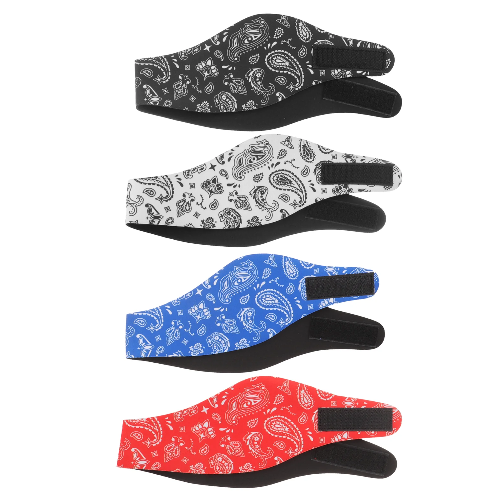 

4 Pcs Men and Women Swim Headbands Anti-sweat Bathing Adjustable Portable Swimming Diving Material Sbr Shower Ear Cover